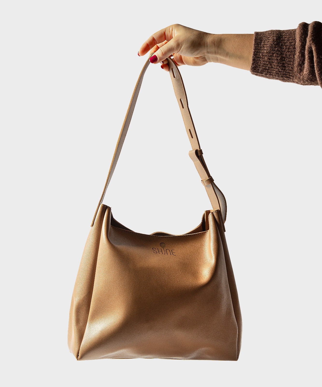 SHINE BAG SPAZIO - Cammello