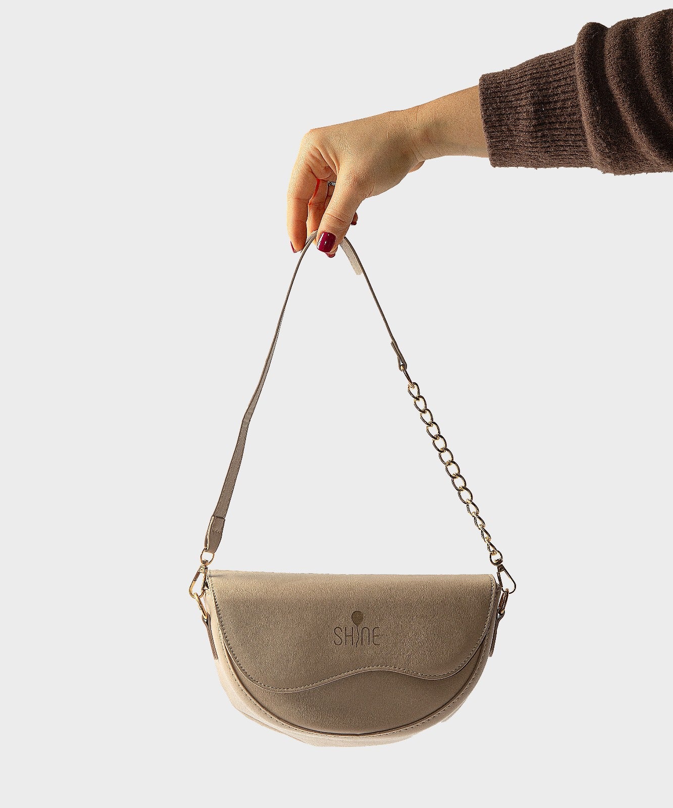 SHINE BAG LUNA - Sabbia