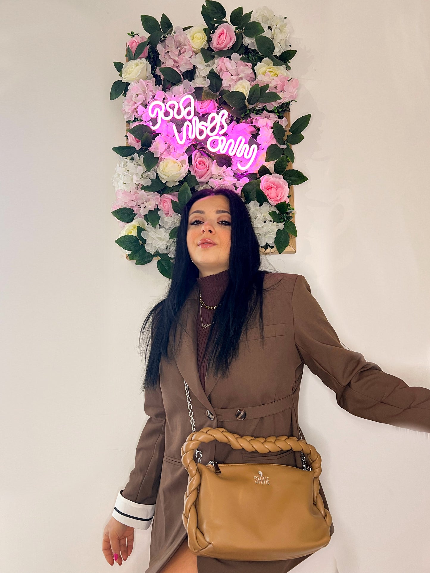 SHINE BAG Marrone