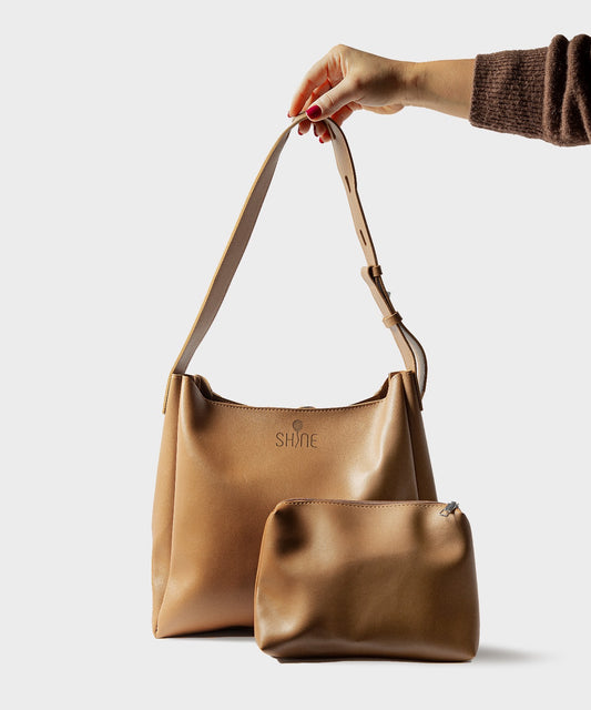 SHINE BAG SPAZIO - Cammello