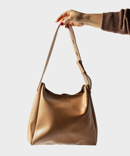 SHINE BAG SPAZIO - Cammello