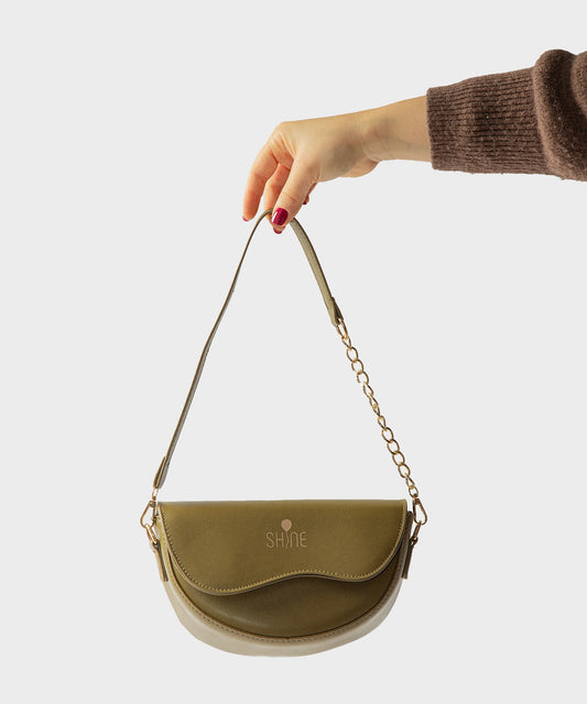 SHINE BAG LUNA - Verde militare