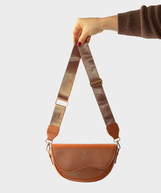 SHINE BAG LUNA - Cuoio