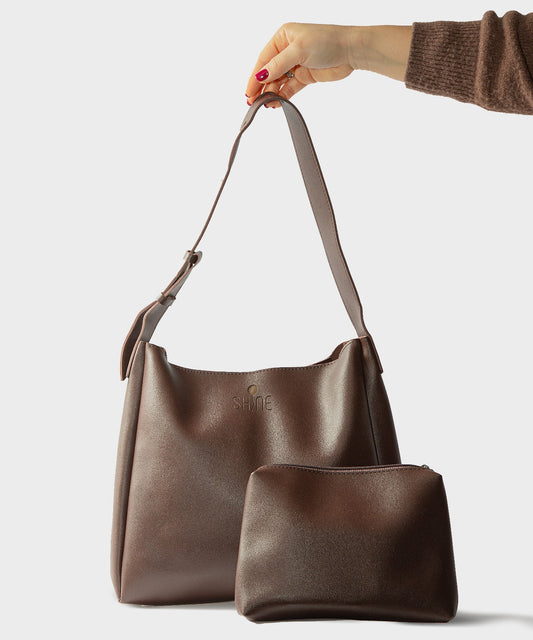 SHINE BAG SPAZIO - Testa di moro